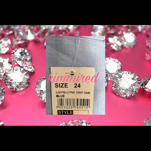 🆕Light Blue Rose Embroidered Shirt Dress~US20~NWT - Picture 4 of 4